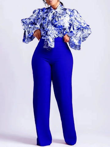 Decent Printed Blouse with Matching Blouse