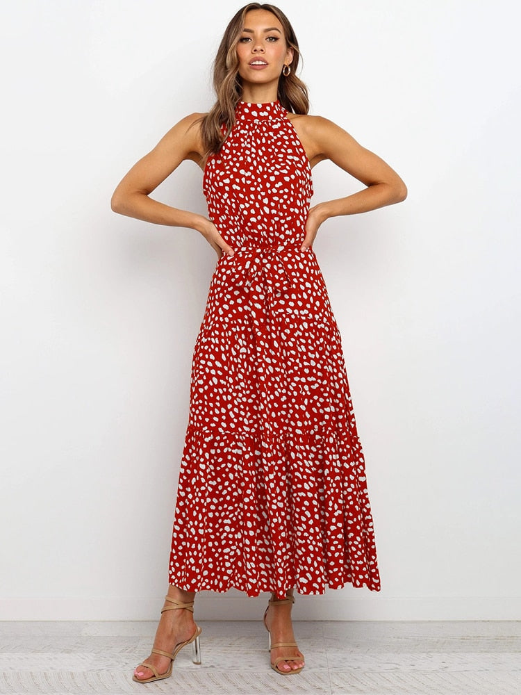 Summer Breeze Maxi Dress Dark Red 