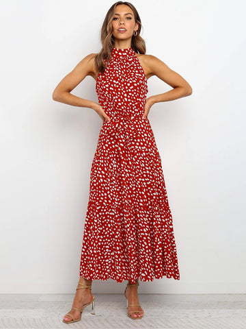 Summer Breeze Maxi Dress Dark Red 