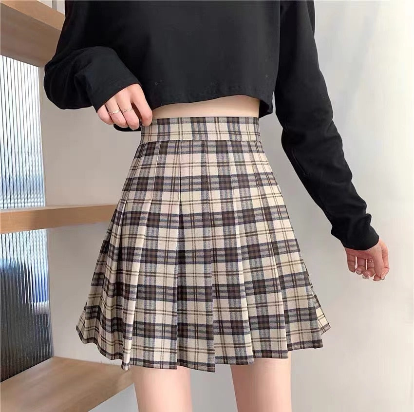 Versatile Plaid Skirt 