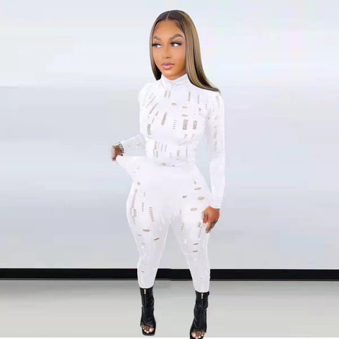 Hollow Out 2 Piece Club Wear
