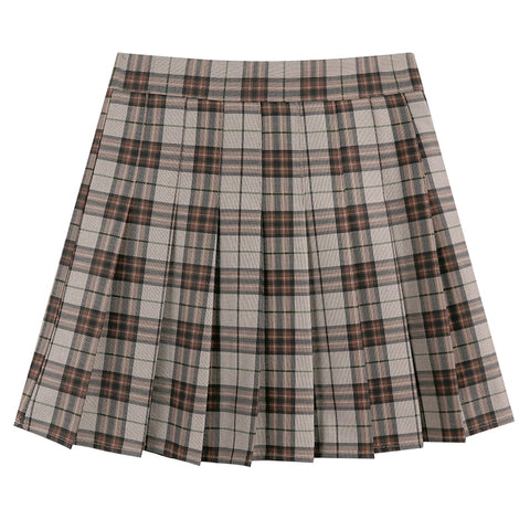 Chic Korean Plaid Pleated Mini Skirt - Culture Heaven Special