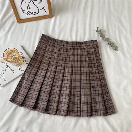 Chic Korean Plaid Skirt for women