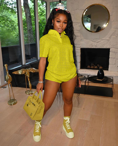 Sparkling Casual Shorts Set
