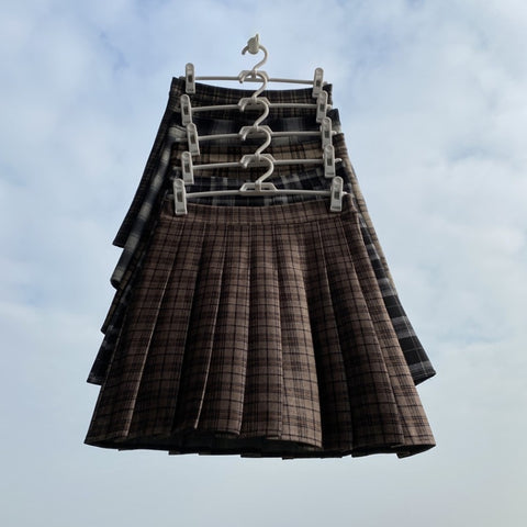 Chic Korean Plaid Pleated Mini Skirt - Culture Heaven Special