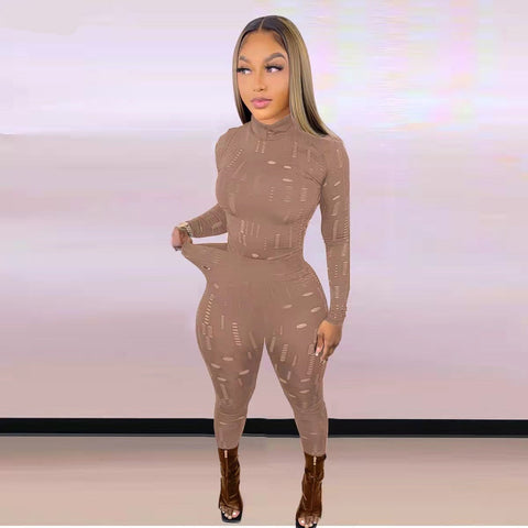 Hollow Out 2 Piece Club Wear