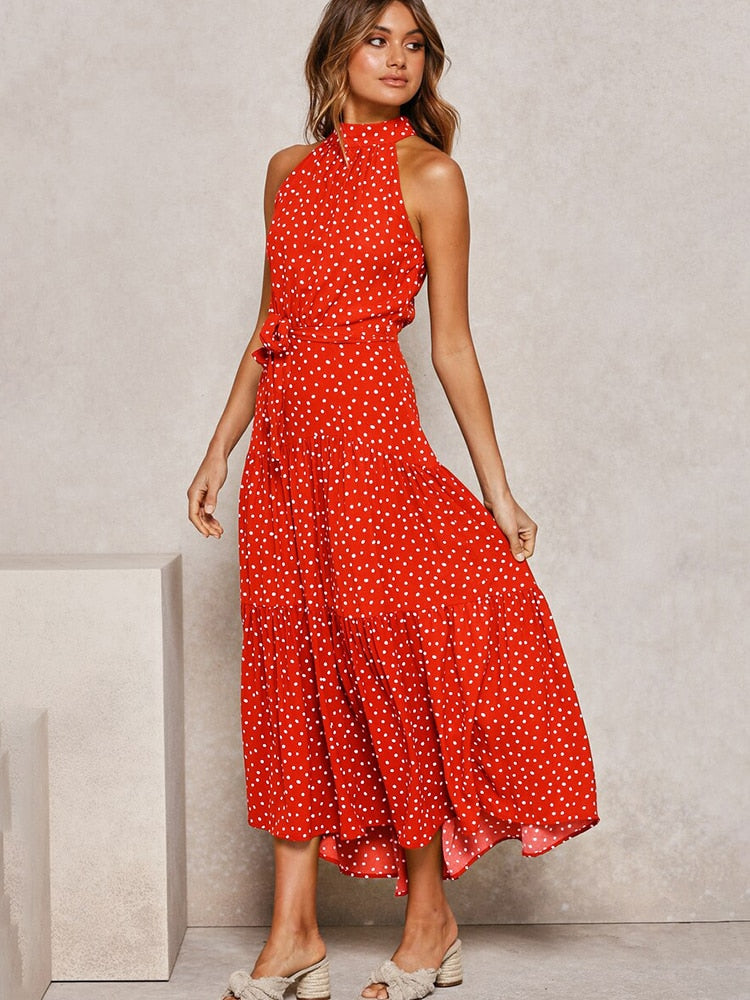 Summer Breeze Maxi Dress Red