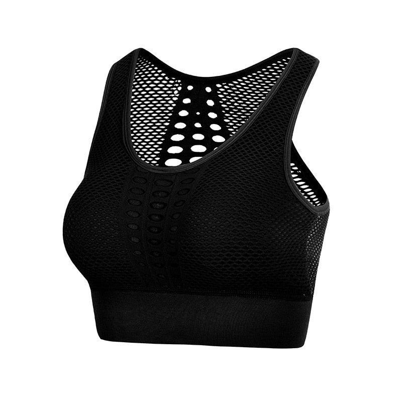 black sports bra top for women