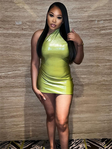 Green Skin Tight Bodycon Dress