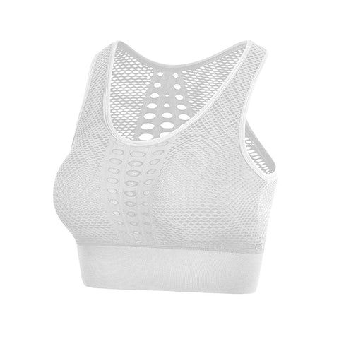 white sports bra top for women