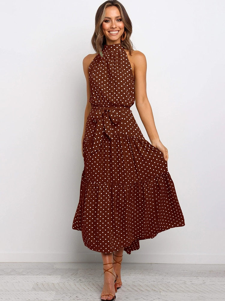 Summer Breeze Maxi Dress Brown