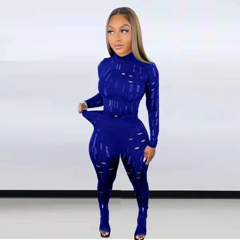 Hollow Out 2 Piece Club Wear