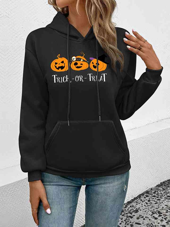 Black Hoodie of Spooky TRICK OR TREAT Sweater