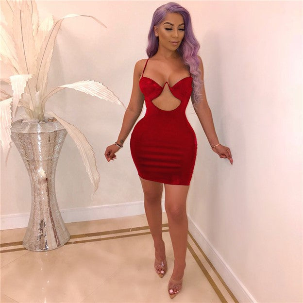 Red Freak'Em Leather Dress
